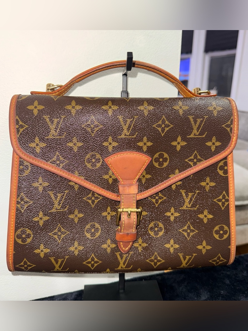 Louis Vuitton Bel Air Monogram Laptop Bag Brown & Gold